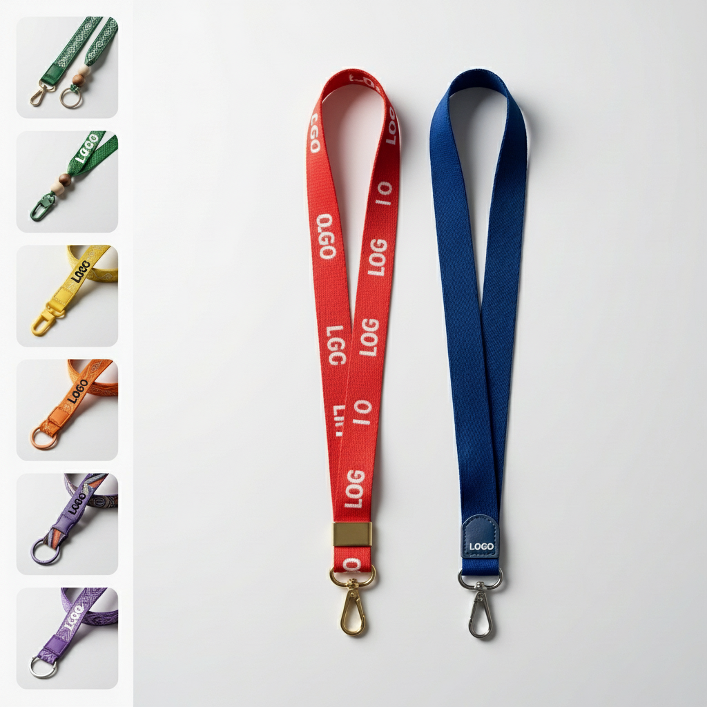 Custom Wrist Lanyard Keychain with Durable Fabric & Metal Buckle for Keys, ID, and Essentials