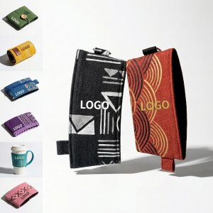 Multi-Color Fabric Coffee Cup Sleeves for 12oz & 16oz Cups