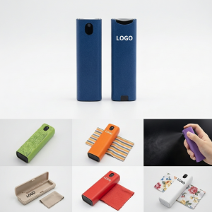 Portable Screen Cleaning Kit: Fine Mist Spray & Built-in Cloth for On-the-Go Use